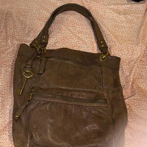 Brown Leather Tote Bag
